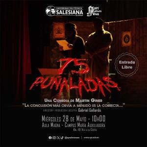 Afiche Miércoles Culturales - 75 Puñaladas